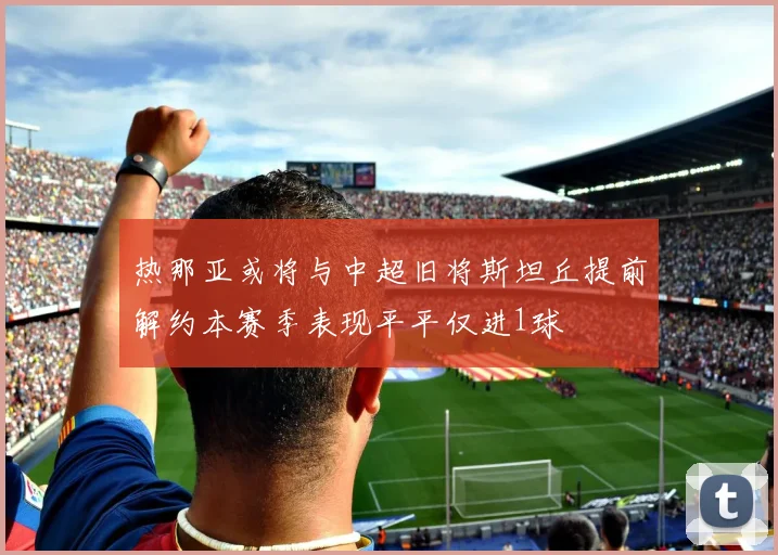 热那亚或将与中超旧将斯坦丘提前解约本赛季表现平平仅进1球